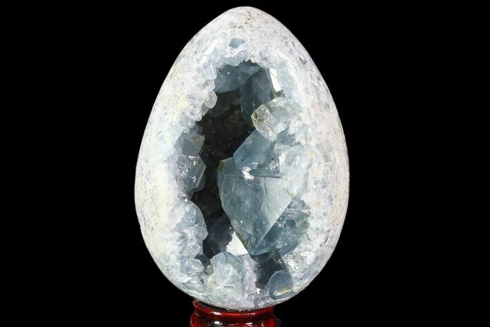 Crystal Filled Celestine (Celestite) Egg Geode - Large Crystals! #88278